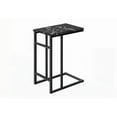 thumbnail image 7 of Accent Table with C-shape, Ideal for Living Room and Bedroom - Black Marble Look Laminate & Black Metal, 7 of 7