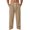 141#Khaki, variant on Men Elastic Waist Drawstring Straight Leg Trousers Loose Fit Daily Casual Pants With Side Pockets Deep Red 3XL
