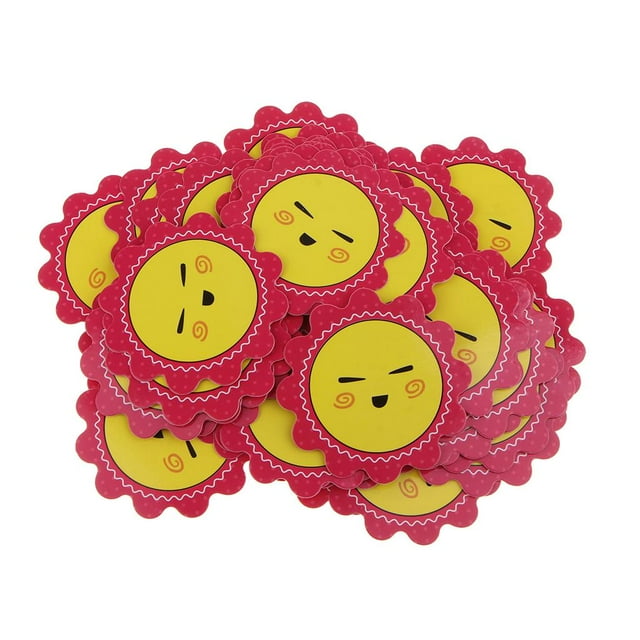 50 Tarjetas de Pegatinas de Elogio Rojas rojo