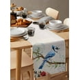 thumbnail image 3 of Hokiten Table Runners 72 Inches Long Dress Scarves, Spring Blue Bird Farmhouse Kitchen/Dining Table Runner, Coffee Tablerunners, Summer Vintage Branch Floral Beige 13x72 Inch, 3 of 7