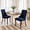 Blue, variant on Dining Chairs Set of 2, Channel Upholstered Kitchen Chairs with Curved Solid Wood Legs & High Back, Accent Chairs for Dining Room, Grey