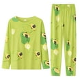 thumbnail image 1 of Jindong Pyjama pour Femmes Ensemble de Pyjama en Molleton Imprimé Doux et Chaud Vêtements de Détente à Manches Longues, 1 of 3