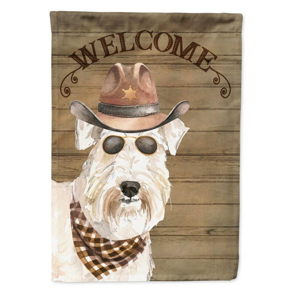 Carolines Treasures CK6376CHF Wheaten Terrier Country Dog Flag Canvas House Size  Large multicolor
