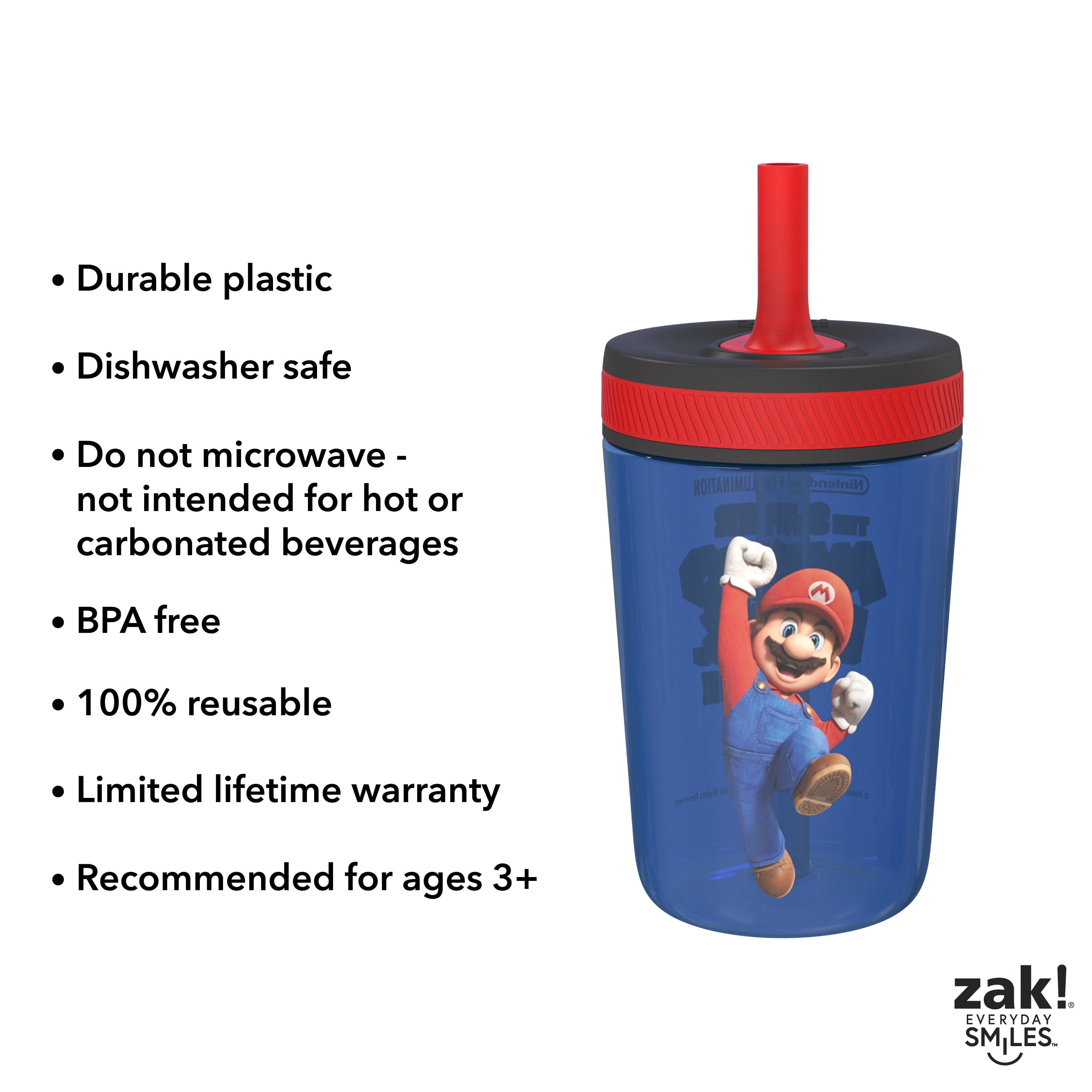 Zak! Super Mario Brothers Collapsible Water Bottle - Shop Lunch Boxes at  H-E-B