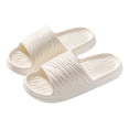 thumbnail image 3 of Rrunsv Open Toe Slippers for Women Slippers for Women Comfy Non-slip Quickly Dry Pillow Sandals Indoor and Outdoor Slides White,39, 3 of 5