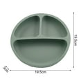 thumbnail image 5 of ievspot 1 Pcs Silicone Baby Plate, Round Suction Cup Compartment Plate, BPA Free Silicone 3 Compartment Baby Plate, 5 of 8