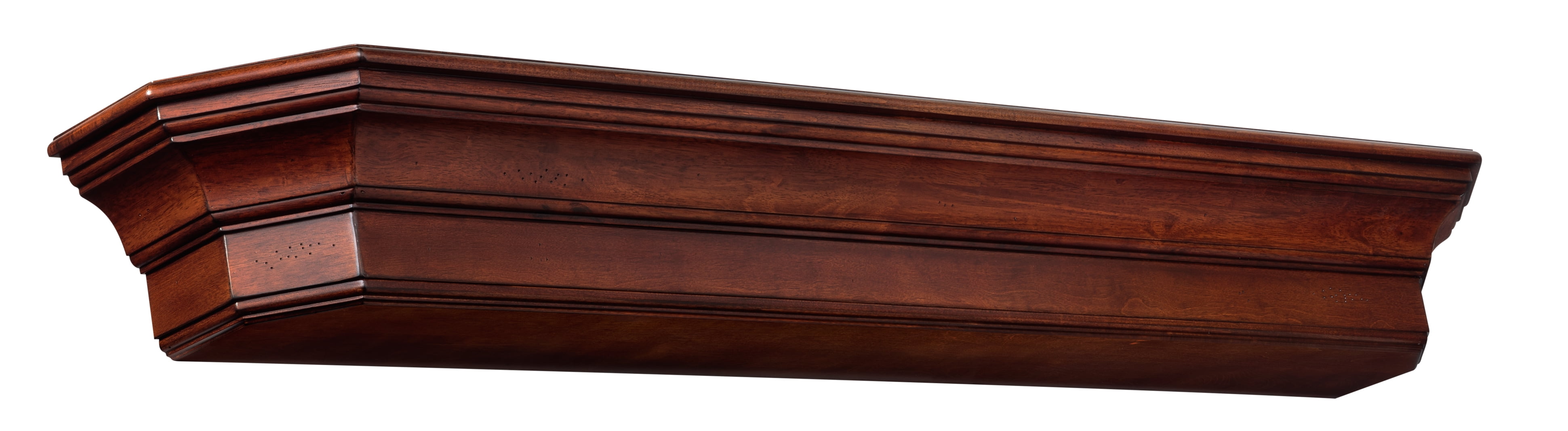Pearl Mantels Lindon Traditional Premium Wood Mantel Shelf, Lightly Distressed Cherry Finish, 60"L x 10"D x 7"H