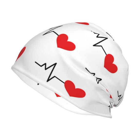 Kll Heartbeat Symbol Winter Fall Beanie Knit Hats For Men & Women - Warm & Soft Stylish Toboggan Caps For Cold Weather