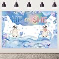 thumbnail image 1 of Winter Penguin Arctic Animals Background Decorate Snowflakes Polar Bear Kid Portrait Customized Baby Shower Photography Backdrop, 1 of 7