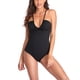 thumbnail image 4 of Traje De Baño De Una Pieza, Traje De Baño De Mujer Elástico Lavable A Máquina Con Cuello En V Sin Espalda Para Baño De Spa Para Playa, 4 of 6
