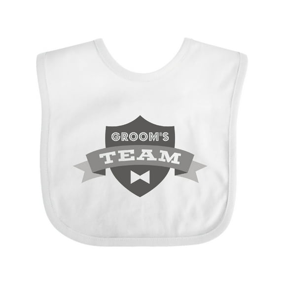 Inktastic Banner Groom's Team Boys or Girls Baby Bib
