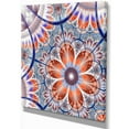 thumbnail image 2 of Brown and Blue Large Fractal Flower - Floral Canvas Art Print, 2 of 3
