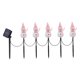 thumbnail image 4 of Luces solares para caminos navideños, luces para aceras, luces con estacas para jardín, luces solares para paisajes, decoración de patios y pasarelas rosa, 4 of 8