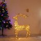 thumbnail image 3 of Ciervos de hierro navideños, conjunto familiar de ciervos navideños iluminados, decoración de patio al aire libre con luces LED, 3 of 4