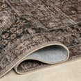 thumbnail image 5 of Bayberry Spill Proof Vintage Machine Washable Area Rug, 2' 6" x 10', Runner, Bayberry Brown, 5 of 9