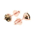 thumbnail image 2 of Clara Pucci 2Ct Champagne Round Cut VVS1 Screw Back Stud 14k Solid hypoallergenic Gold Designer Earrings For April, 2 of 7