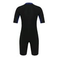 thumbnail image 2 of Nyeemya Men One Piece Swimsuit Half Sleeves Rashguard Zipper Shorty Wetsuit Sun Protective Bathing Suit Swimwear Navy_Blue XL, 2 of 7