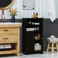 thumbnail image 4 of Spirich Bathroom Storage Cabinet with Double Doors & Adjustable Shelves, Free Standing Organizer (Espresso), 4 of 8