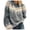 Gray, variant on Womens Sweaters Knitted Round Neck Long Sleeve Geometric Casual Comfy Oversized Fall Winter Ethnic Boho Tops Pullover Pullover