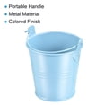 thumbnail image 4 of Uxcell Small Metal Bucket Colorful Metal Succulents Pot Basket Party Decorative Pails Light Blue 3 Pack, 4 of 6