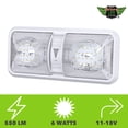 thumbnail image 4 of RV LED Ceiling Double Dome Light Fixture with Dimmer Switch Interior Lighting for Car/RV/Trailer/Camper/Boat DC 12V 550 Lumens Natural White 4000-4500K (3), 4 of 9