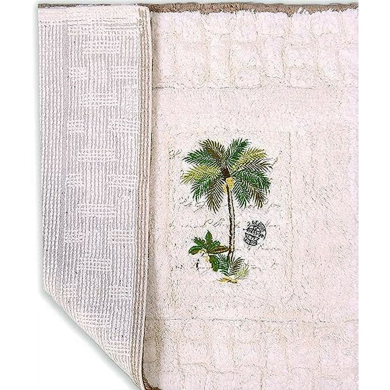 Avanti Linens Bath Mat Soft Absorbent Rug Nature Inspired Bathroom Accessories Colony Palm Collection Bath Rug