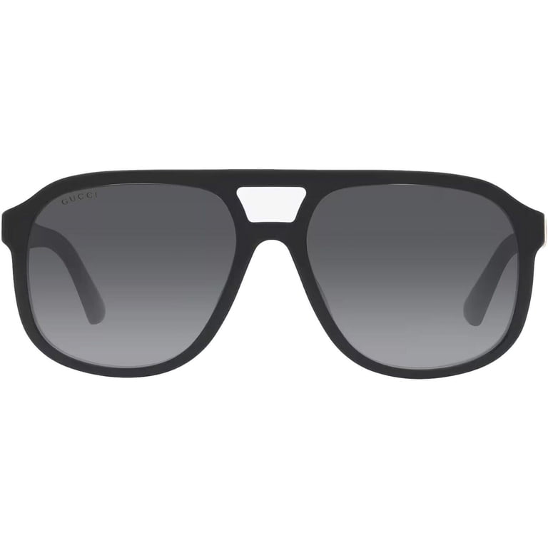 Gucci GG 1188S 002 Black Gold Grey Lens Oversized Sunglasses  display picture 3