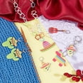 thumbnail image 4 of Cinco de Mayo Opaque Printed Acrylic Pendant Locking Stitch Markers 304 Stainless Steel Leverback Earring & Steel Wine Glass Charm Rings Stitch Marker, 4 of 5