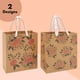 thumbnail image 5 of Bolsas de regalo Juvale Kraft de papel floral con cinta rosa, paquete de 24, 5 of 9