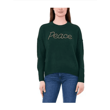 Vince Camuto Women's Sweater Peace in Green Size Large