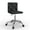 Black, variant on VECELO PU Leather Armless Office Chair with Wide Seat, Adjustable Height Mid-Back Task Chair, 360° Rolling Swivel Vanity Chair for Home Office,Grey
