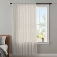 thumbnail image 4 of Light Brown Striped Sheer Curtains 72 Inches Long, Modern Abstract Art Geometric Stripes Light Filering Curtains, Breathable Simi Curtain Privacy Drapes for Living Room Bedroom Window Treatment, 4 of 9
