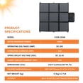 thumbnail image 4 of LVYUAN 200W Solar Panel Foldable Solar Charger Portable IP67 Waterproof with MC4 to DC Adapters for Home, RV, Outdoor, Camping, Power Station, off Grid, 4 of 11