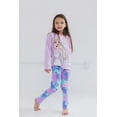 thumbnail image 5 of Disney Frozen Elsa Toddler Girls Pullover French Terry Sweatshirt & Leggings Purple 4T, 5 of 5