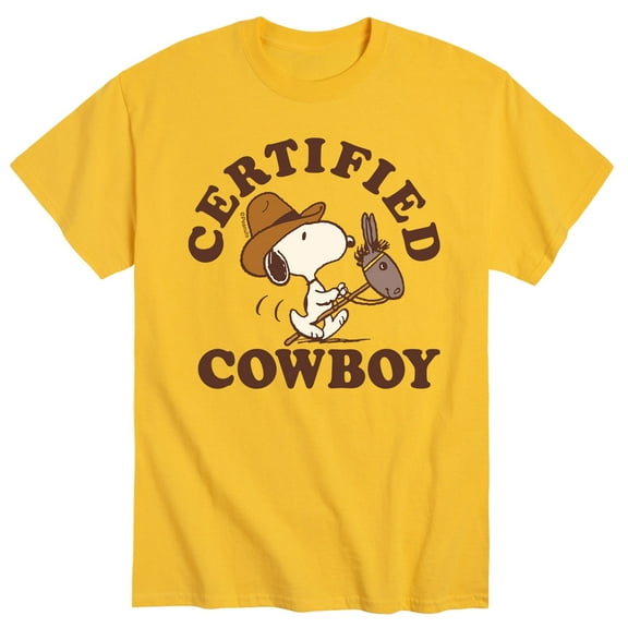 Peanuts - Certified Cowboy - Men's Short Sleeve Graphic T-Shirt
