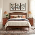 thumbnail image 6 of Ktaxon Solid Wood Nightstand with 2 Drawer Traditional Farmhouse Nightstand Bedside Table End Table, Brown, 6 of 8