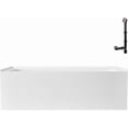 thumbnail image 5 of Streamline GA-307-16-CH 66 in. x 34 in. Acrylic Right-Hand Drain Alcove Bathtub in Glossy White With External Drain in Polished Chrome, 5 of 5