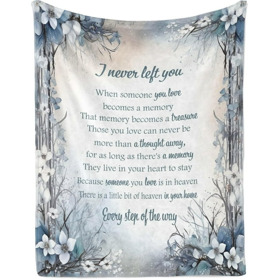 Bereavement Blanket, 60''x50'', Sympathy & Memorial Gift for Loss of Loved One, In Memory Of, Remembrance Throw Blanket