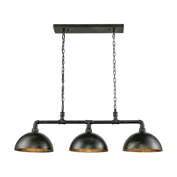 Elk Home 49-Inch Wide Mulvaney Chandelier, Black-Brushed Gold
