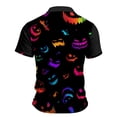 thumbnail image 7 of IAJDKMEK Halloween Men's Polo Short SleeveShirt - Button-Down Soft Knit Shirt, Lightweight Summer Shirt for Party, Golf, Daily Wear & Costume Events,Black L, 7 of 7