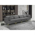 thumbnail image 3 of Meridian Furniture Julia Gray Velvet Modular Sofa, 3 of 5