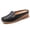 Black, variant on Women's Slip-On Leather Mules Soft Sole Wide Backless Loafers Lightweight Orthopedic Leather Clogs Walking Slippers Beige 7.5