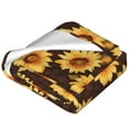 thumbnail image 2 of Salouo Chocolate Plaid Sunflower A Print Bed Blankets,Flannel Blanket Comfortable Air Conditioning Blanket Lightweight Blanket for Sofa Bed Travel & Couch -50"x40", 2 of 8