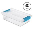 thumbnail image 1 of Sterilite Small File Clip Box Clear Storage Tote Container with Lid (30 Pack), 1 of 7