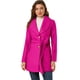 thumbnail image 1 of Abrigo De Invierno Midi Con Cinturón Y Un Solo Pecho Para Mujer Rosa caliente M, 1 of 6