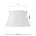 thumbnail image 2 of 12x17x10" SLIP UNO FITTER White Floor Shantung Lampshade, 2 of 8