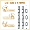 thumbnail image 3 of Uxcell 25 Feet Plastic Chain Link Safety Barrier Chain 1x2" Buckle Silver Tone, 3 of 6