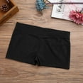 thumbnail image 5 of Yartina Girls Sports Shorts Boy Cut V-Front Waistband Underpants for Gymnastic Workout Yoga Running Black 12, 5 of 7