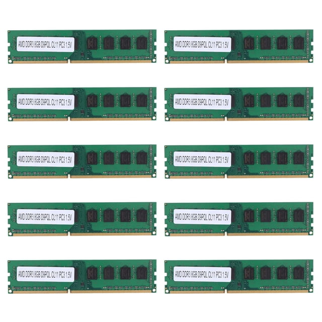 10X Tsulyn 8Gb Ddr3 1600Mhz Ram Memoria de Computador de Escritorio Dimm Pc Amd F2 M2 Computadora Pc
