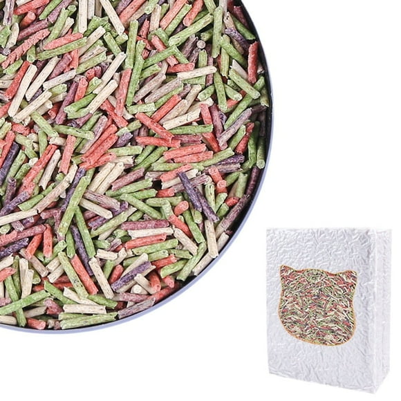 Green tea flavored tofu cat litter deodorizing pet cat supplies snacks bentonite cat litter
